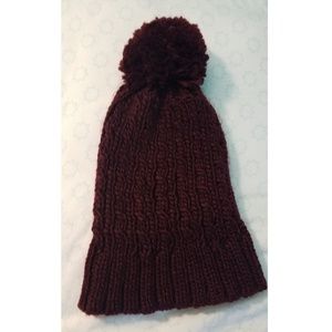Burgundy beanie never worn
